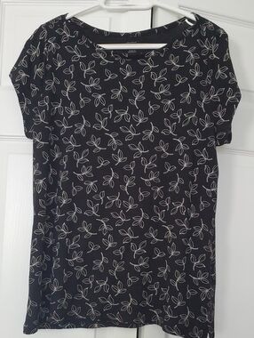 Loft Black Shirt, Size Large